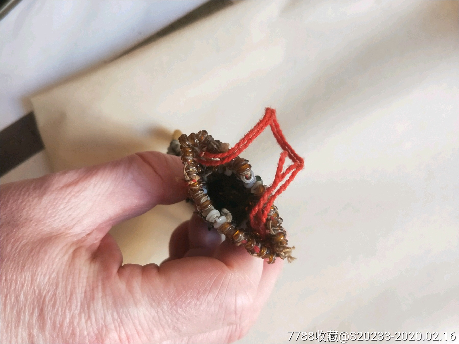 清代琉璃做的荷包袋