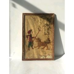 六十年代武松打虎皮影一套。手工驴皮制作，形象逼真，品相如图(se71120960)_7788收藏__收藏热线