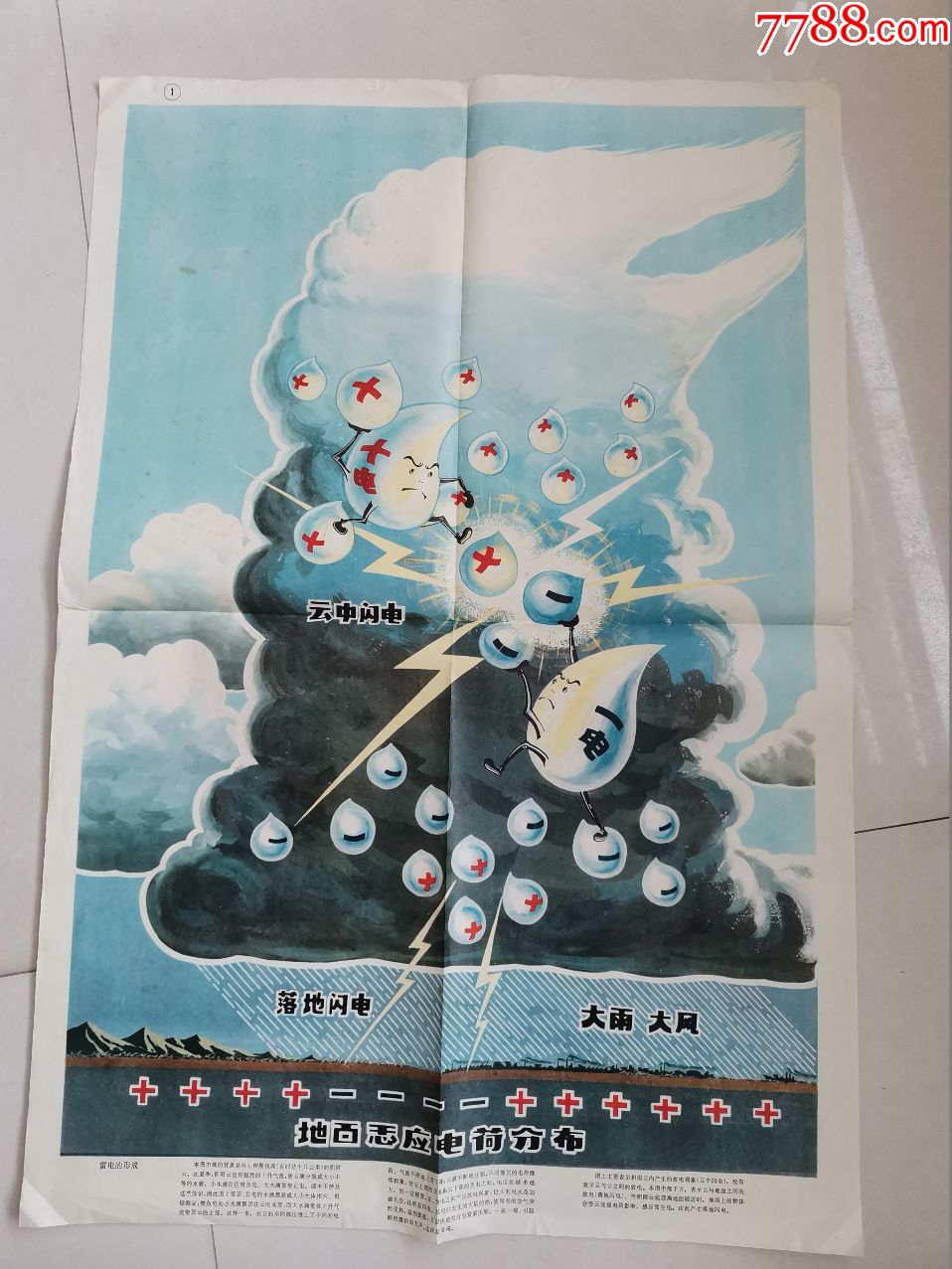 教学挂图雷电的形成
