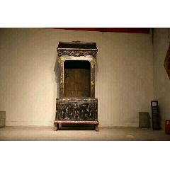 清代、大漆描金佛龛，全品、包老官用之气、造型大气富贵，制式少见，人物描绘生动(se71144250)_7788收藏__收藏热线