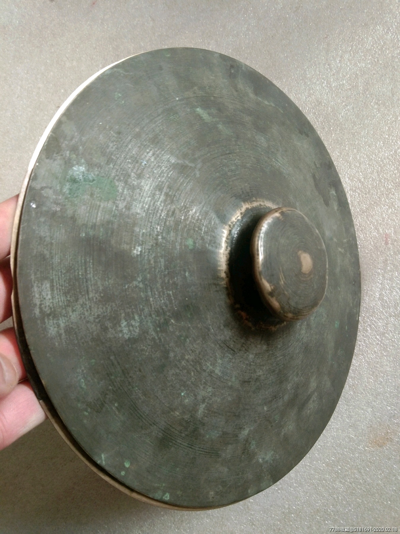 清民时期道教法师做法场用的黄铜老铙_旧铜器_诚信微店【7788铜器收藏