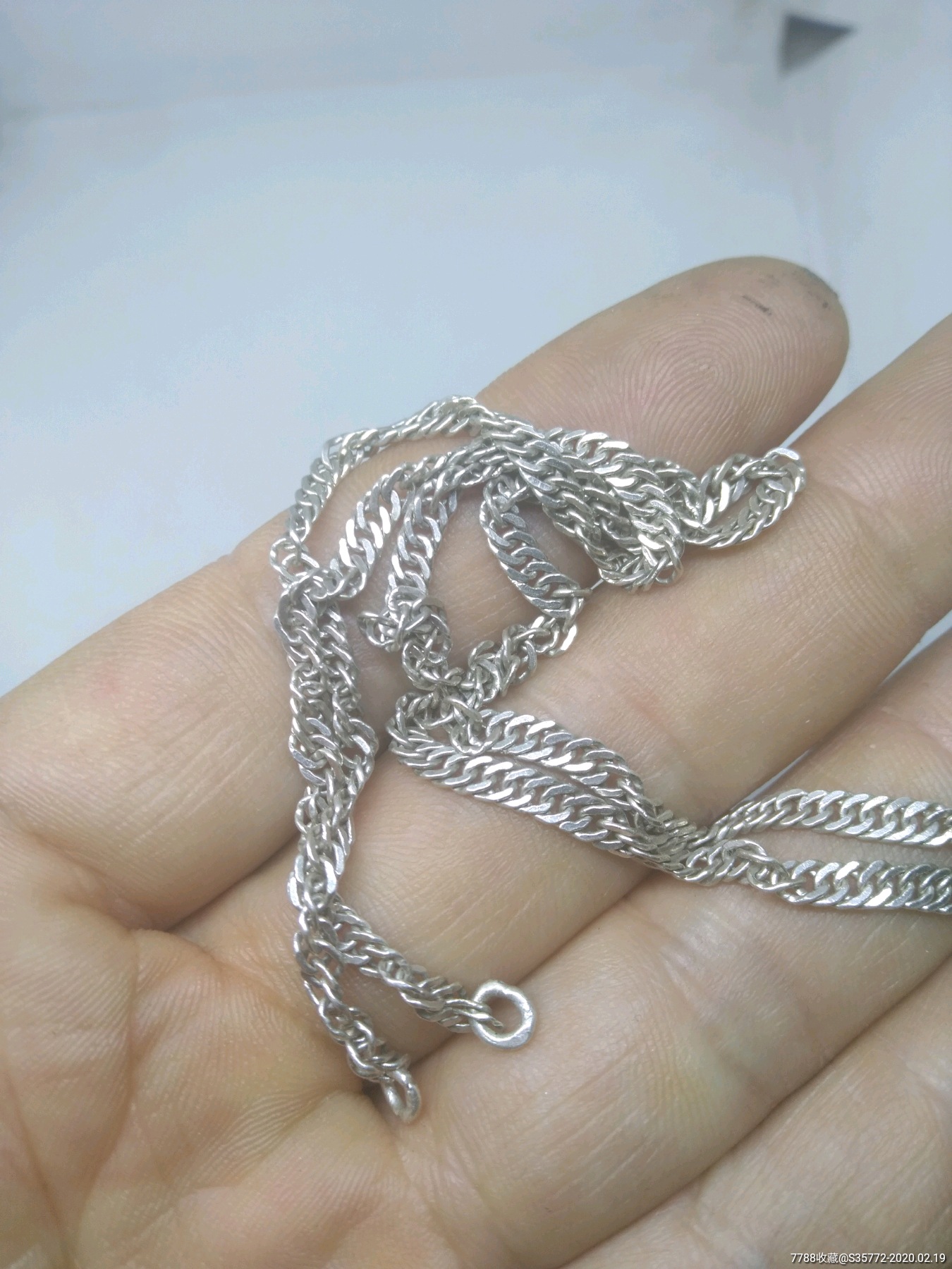 八十年代银项链-银锁/银项链-7788绿松石