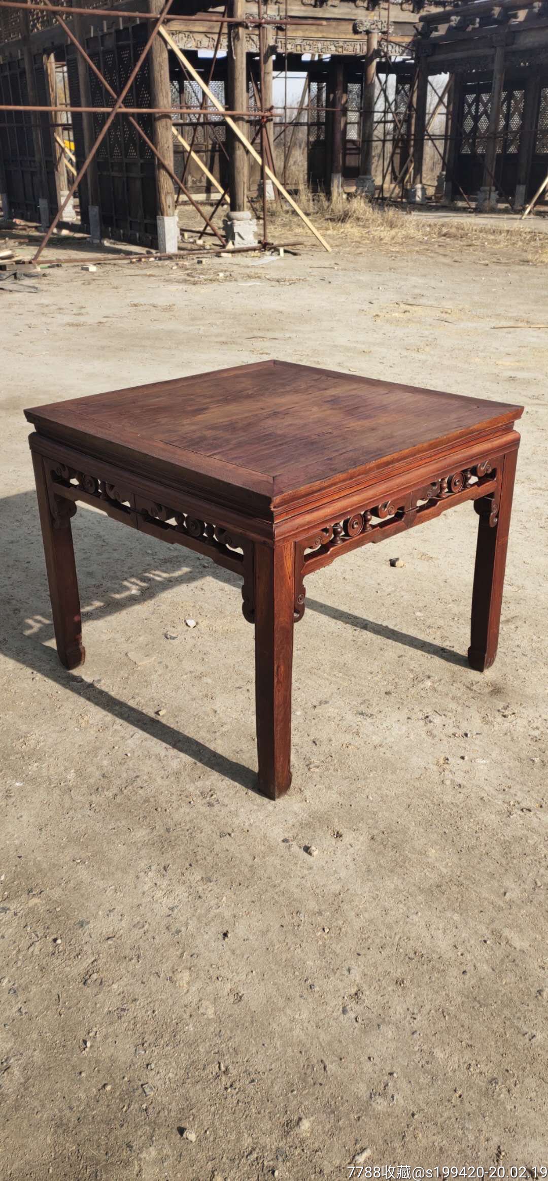 清末民初榉木八仙桌精品好桌双拼大独面全品无修补