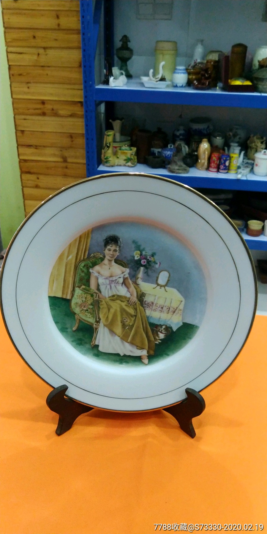 文革景德镇出口西洋人物陈设瓷碟