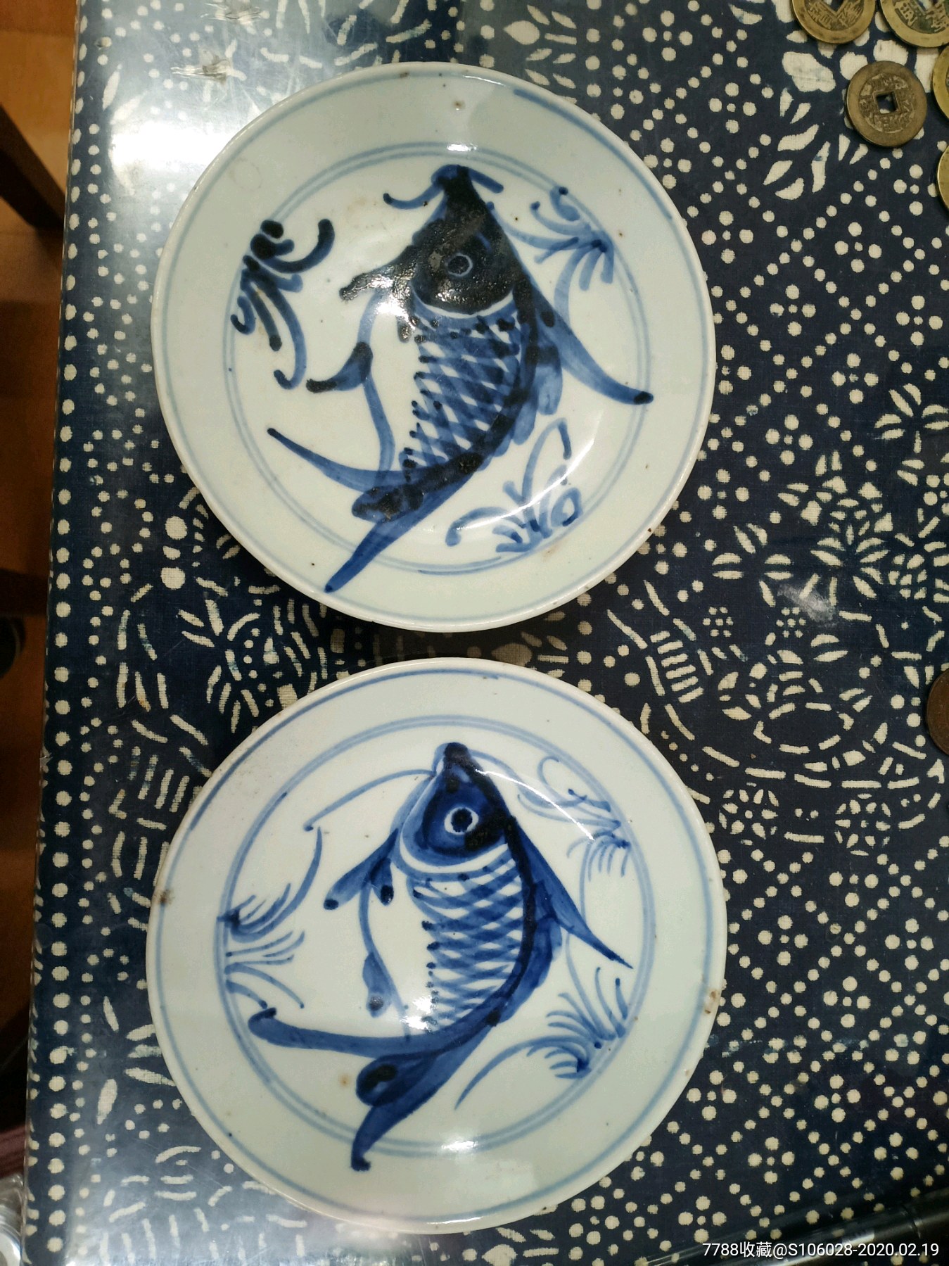 明代鱼盘一对