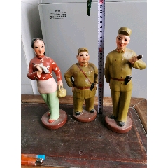 沙家浜一套三个人物塑像(se71171944)_7788收藏__收藏热线