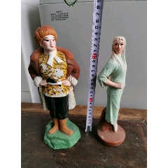 杨子荣白毛女人物塑像二个(se71171982)_7788收藏__收藏热线