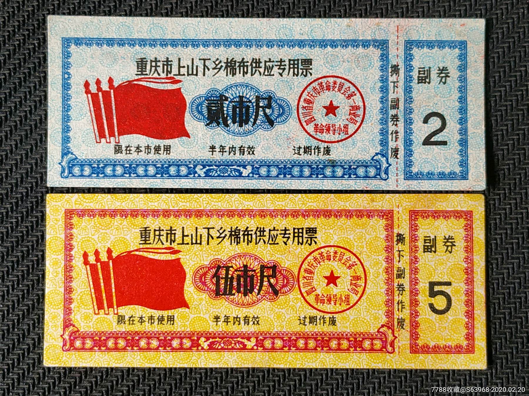 重庆市上山下乡棉布供应专用票-价格:100元-se71186529-布票-零售