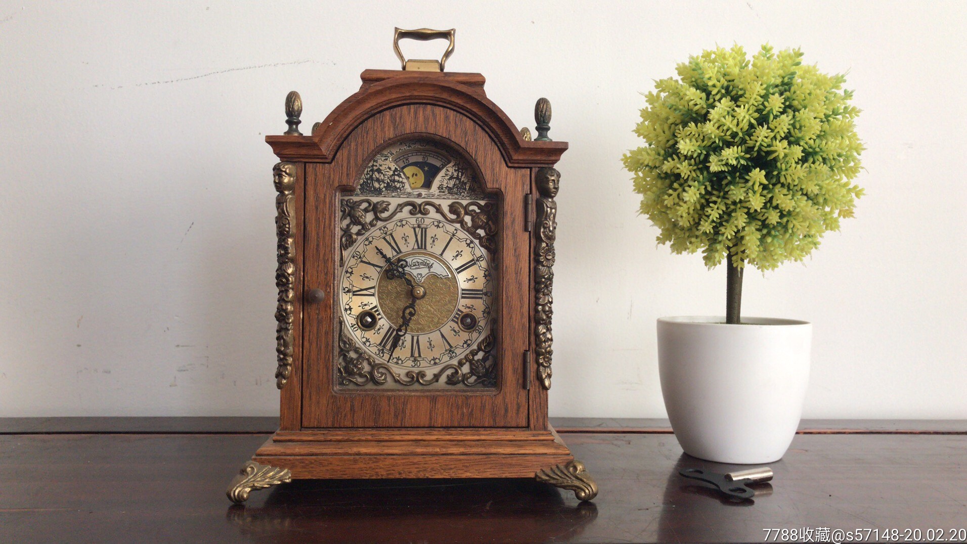 德国日月星辰双铃壁炉钟