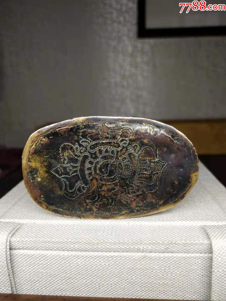 清中期大黑天王铜造像