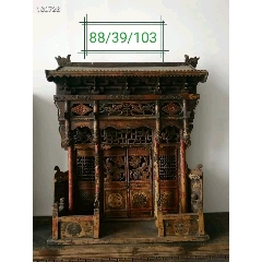 清朝，山西楠木佛龛，全彩绘，源头无修(se71189901)_7788收藏__收藏热线