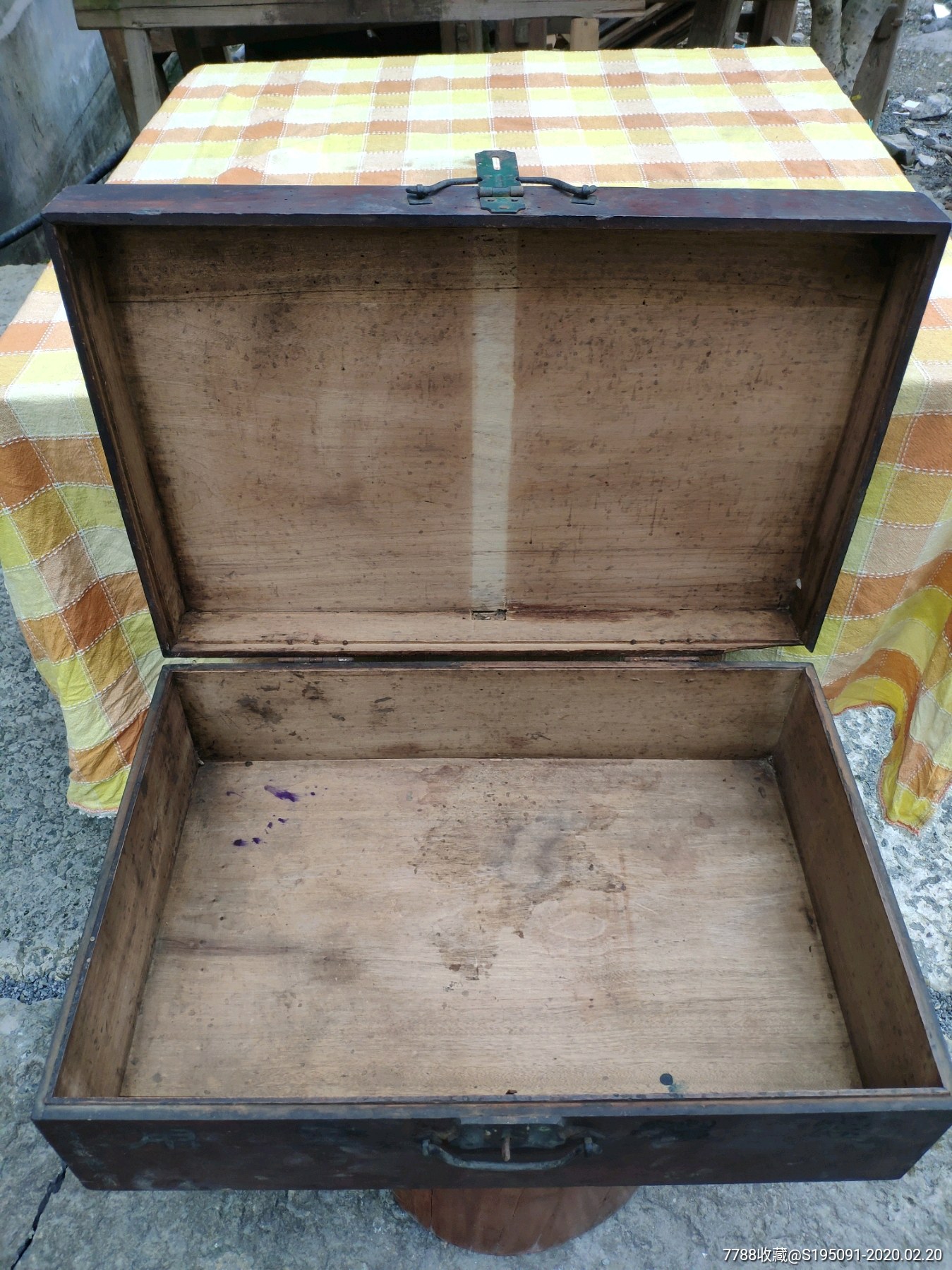 民国37年楠木箱子书箱-木箱-7788青瓷收藏