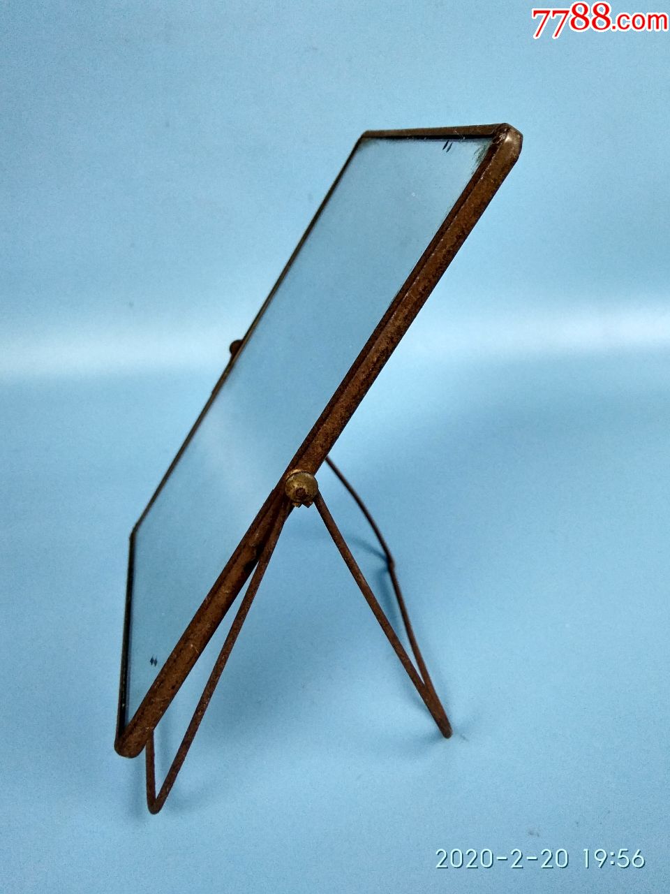 670年代折叠老镜子背面图案电影明星