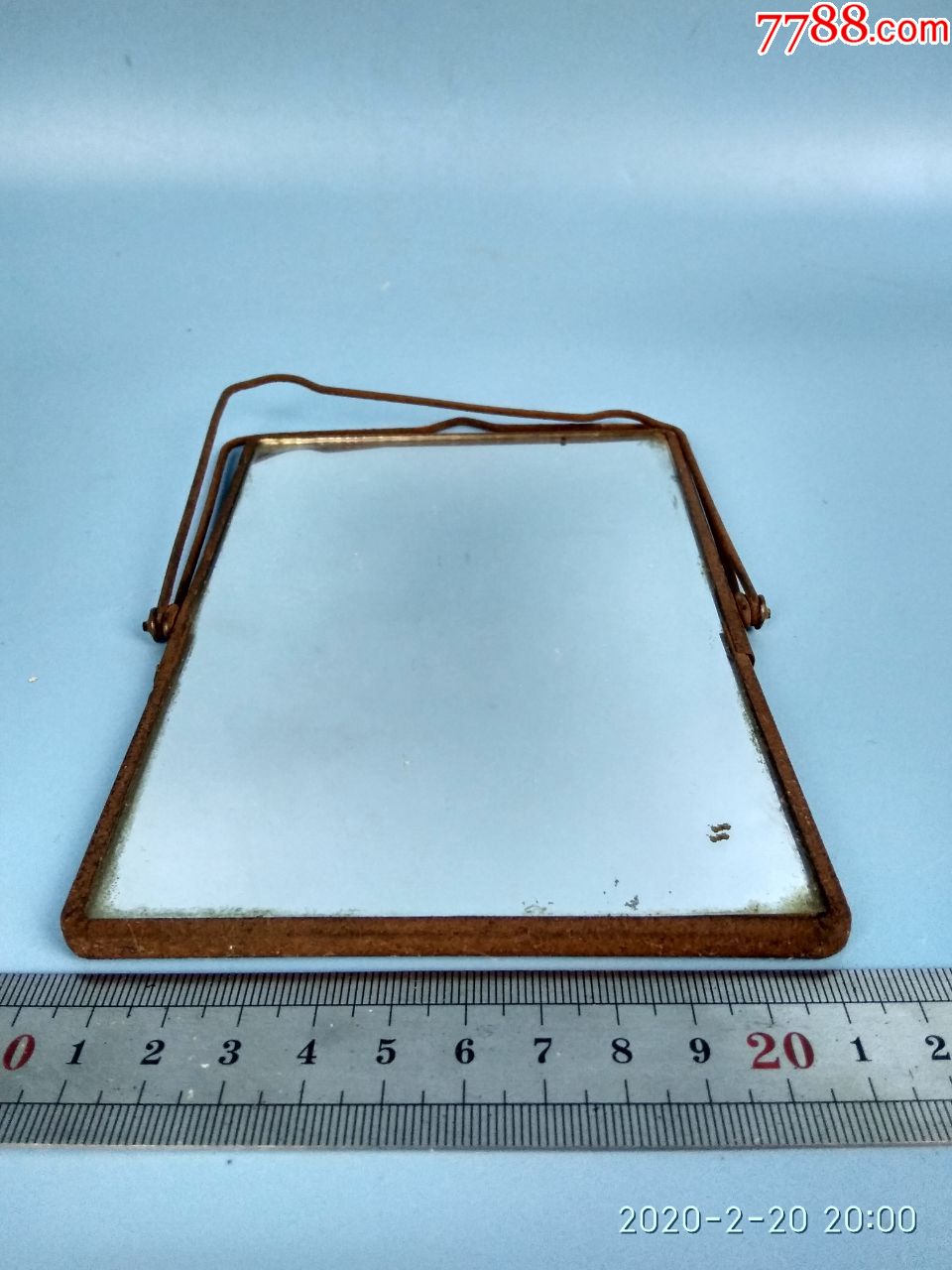 6--70年代折叠老镜子,背面图案电影明星