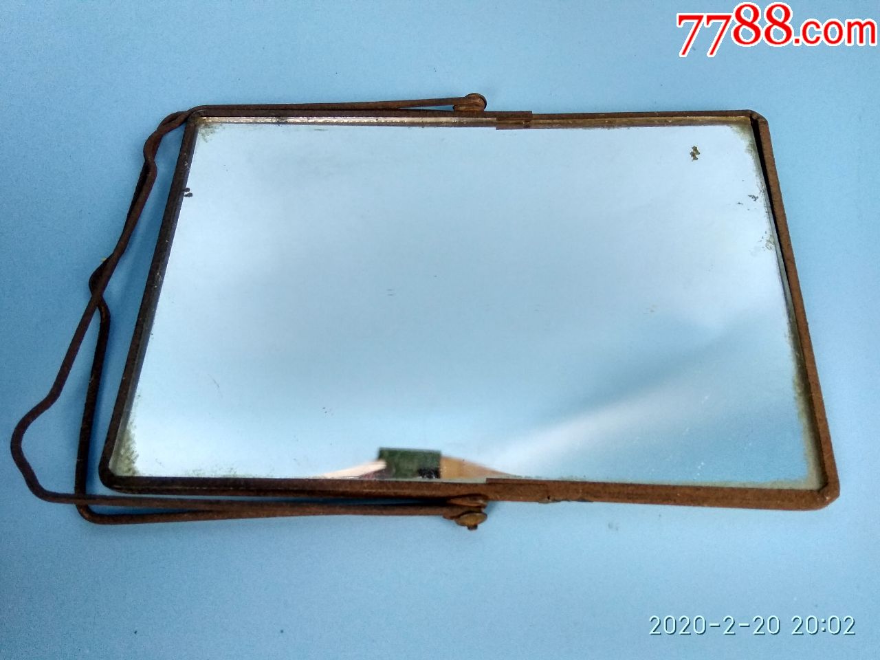 6--70年代折叠老镜子,背面图案电影明星