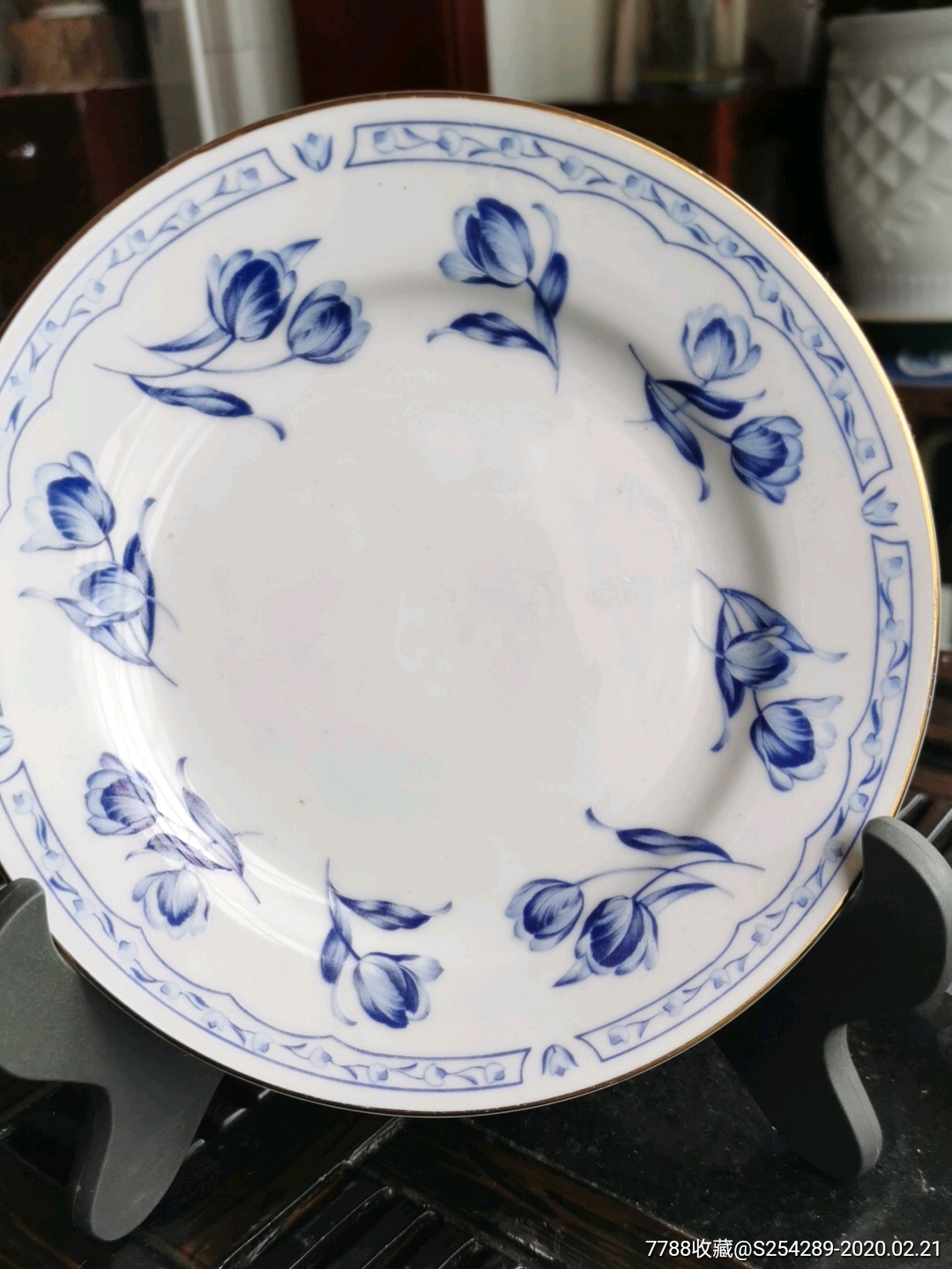 日本青花花卉盘-青花瓷-7788青花瓷收藏