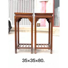 花梨木花架一对。全品无损。(se71205282)_7788收藏__收藏热线
