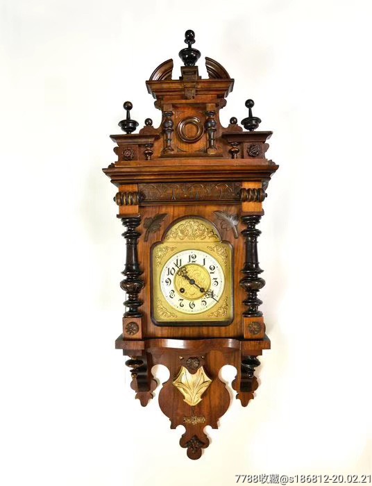 源自年的精美德国挂钟古斯塔夫贝克尔机芯经过签名和编号179148