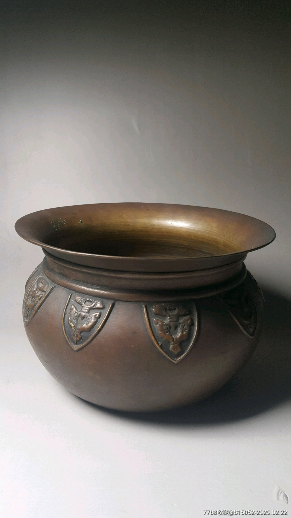 日本明治早期龙文堂造铜建水