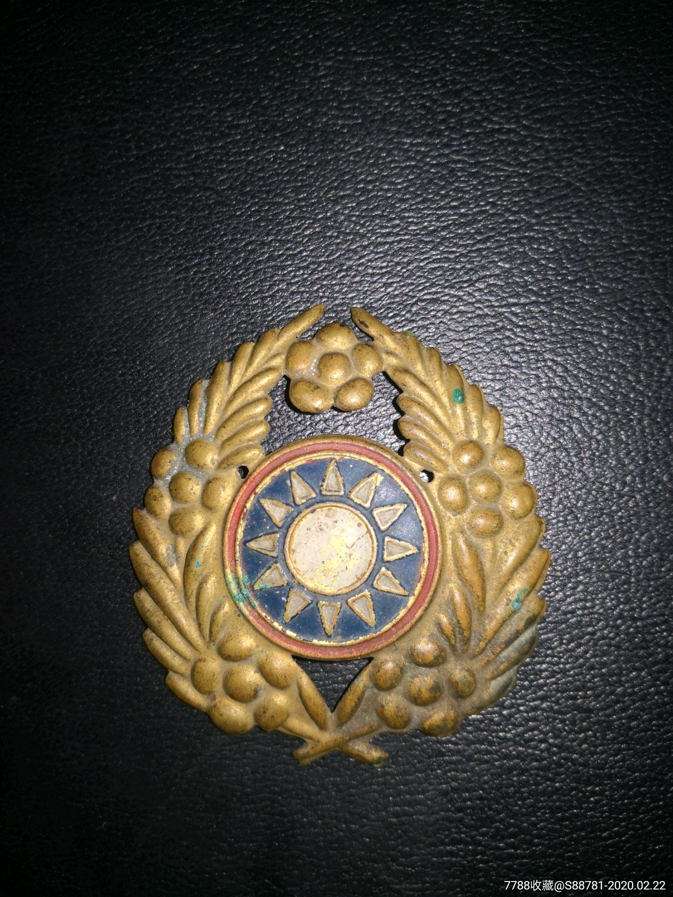 抗战帽徽.-价格:880.0000元-1-铜杂件 -零售-7788收藏