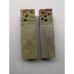 青田石雕镂空龙图章料一对(se71236553)_7788收藏__收藏热线