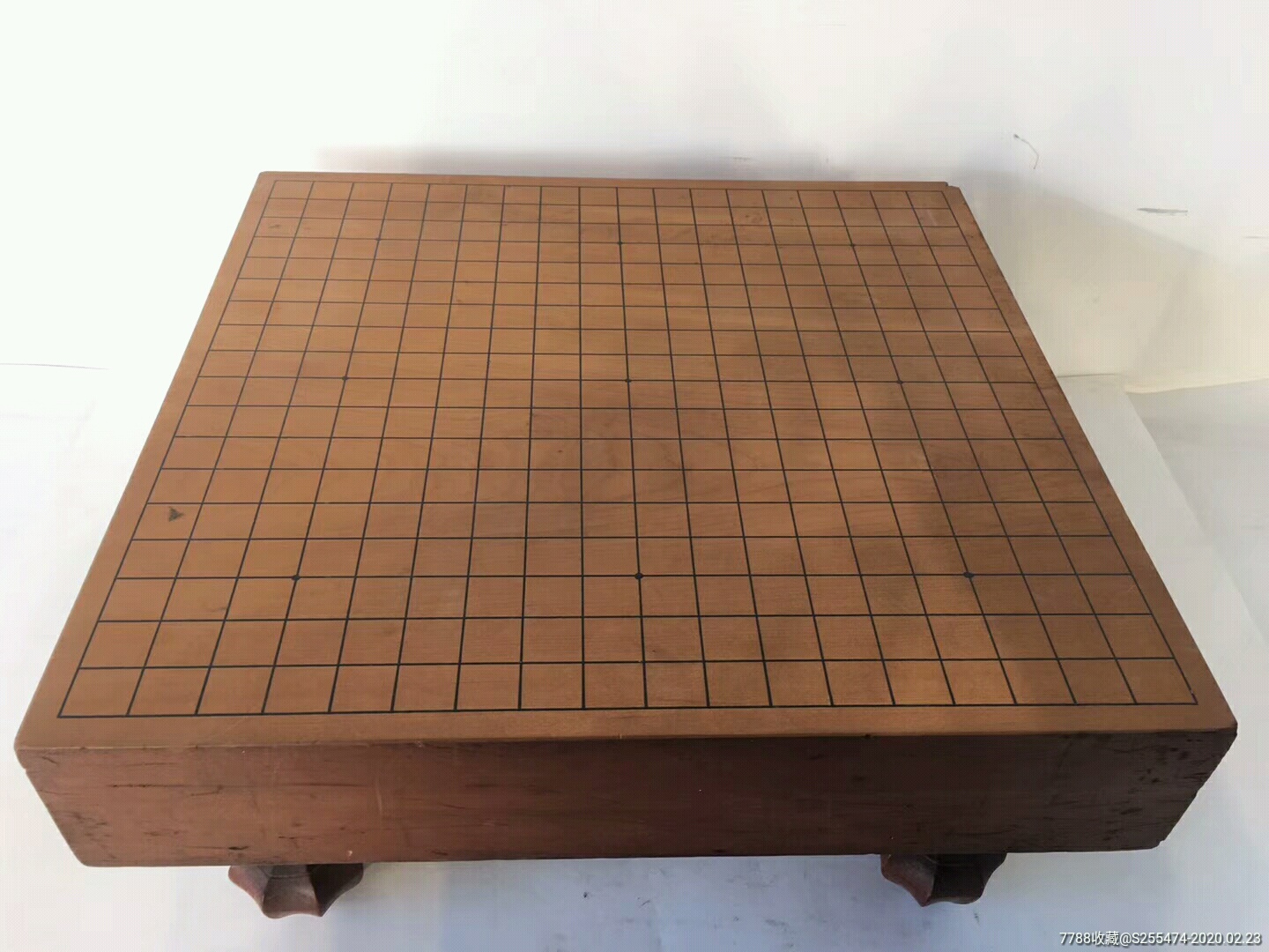 清末榧木大棋盘文人文房博弈用棋盘四足可拆卸独木棋盘稀有器物完整喜