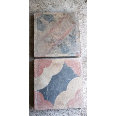 民国时期彩色地砖二块【包老】(se71245903)_7788收藏__收藏热线