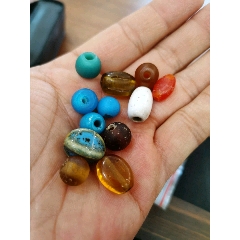 老琉璃珠一堆、料器、玻璃(au22362995)_7788收藏__收藏热线