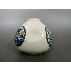 回流九谷手绘描金花器，全品口沿也是描金口，白峰作(se71252891)_7788收藏__收藏热线