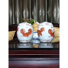 蛐蛐罐太师少保手绘瓷罐一对(se71255968)_7788收藏__收藏热线