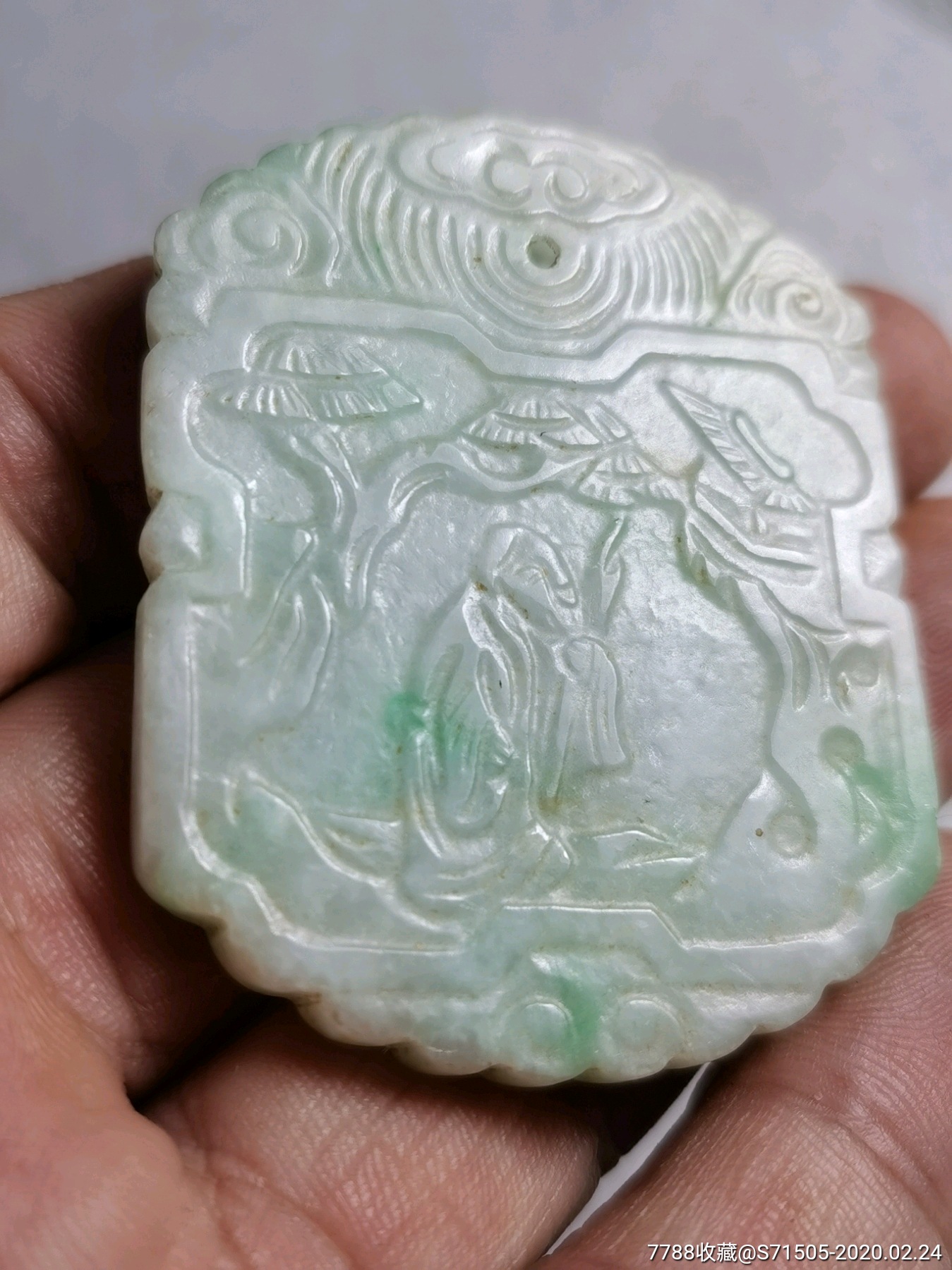 清代老翡翠牌子