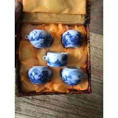 青花山水人物鸟食罐一套！(se71258016)_7788收藏__收藏热线