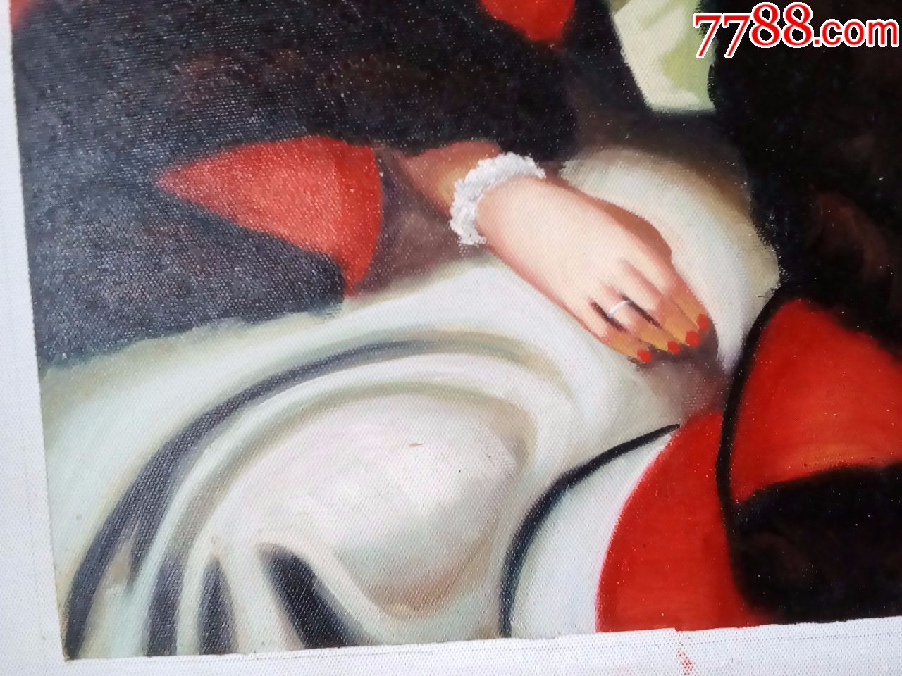 保证纯手工绘画,人物画油画,好像是临摹的世界名画,有内涵的