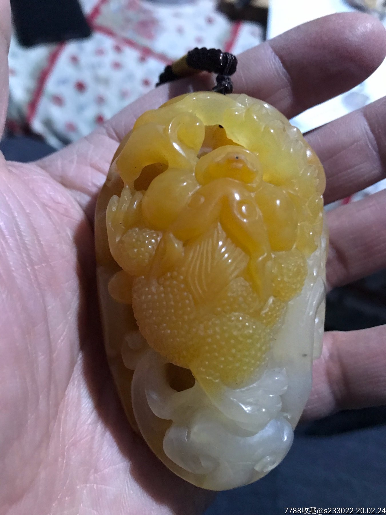 黄龙玉手把件