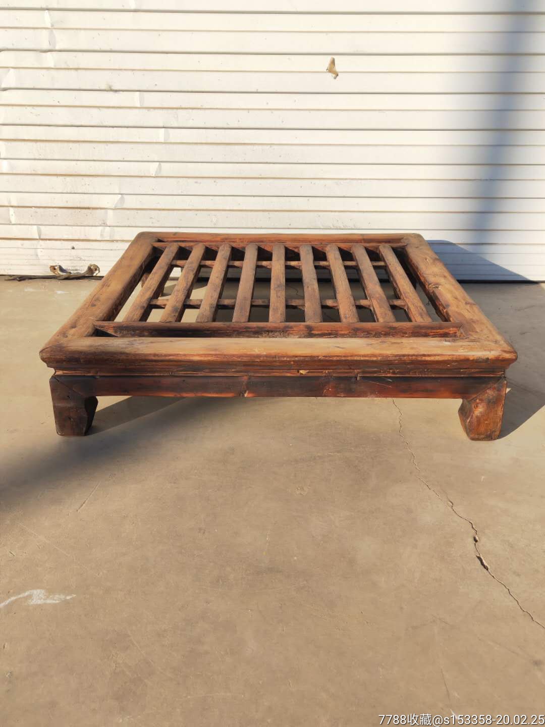 清代柏木大脚踏-木床/木榻-7788收藏