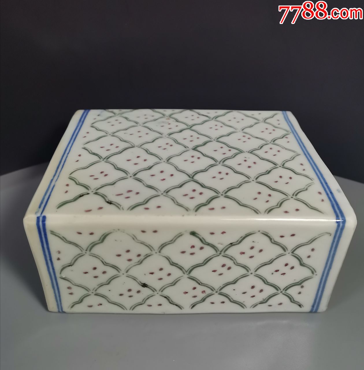 民国网纹瓷枕极美品