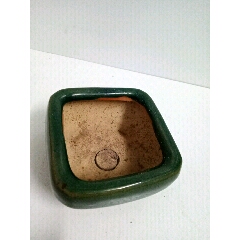 绿釉四方小花盆(se71287255)_7788收藏__收藏热线