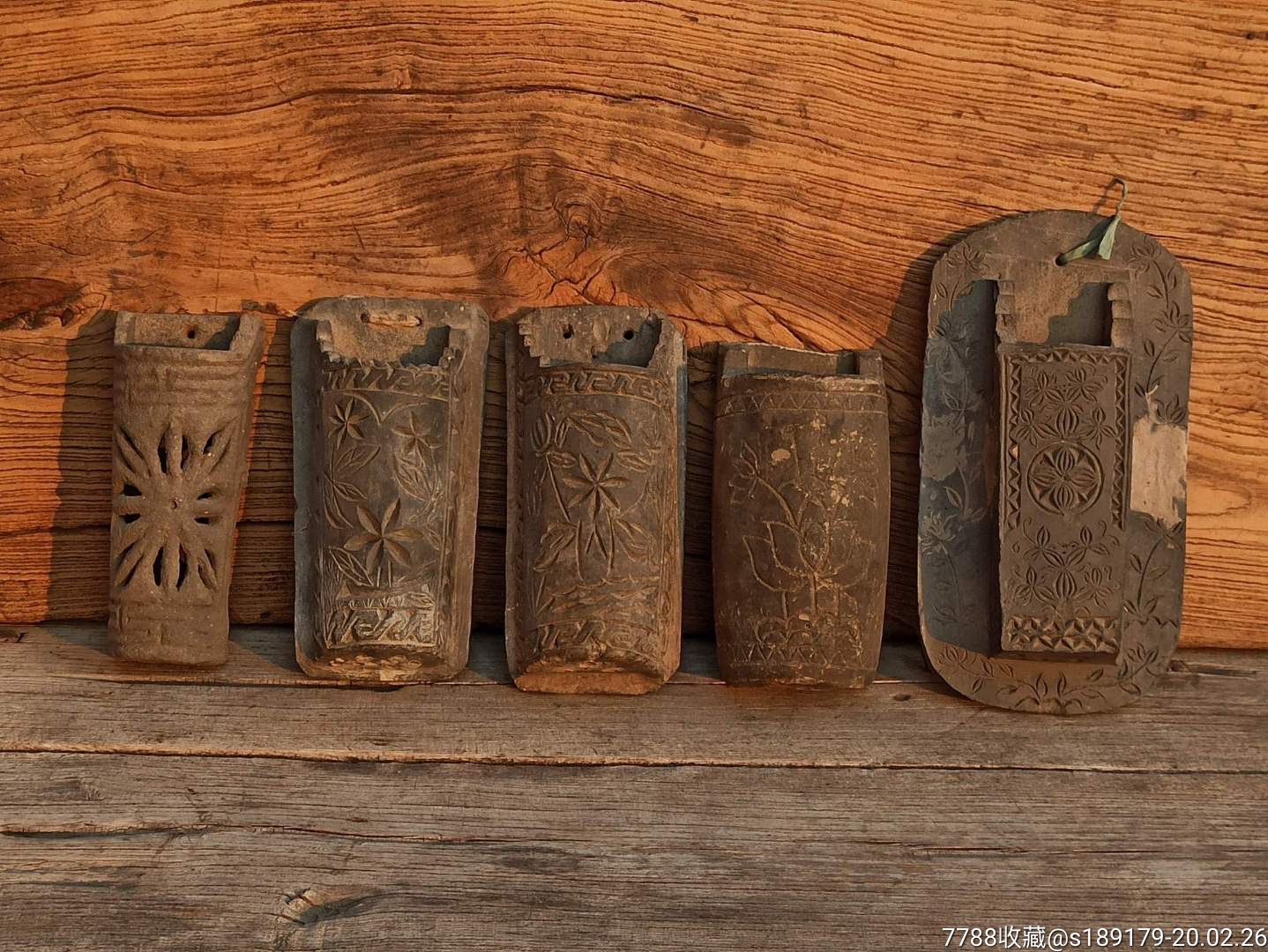 纯手工陶质刻花老筷笼24