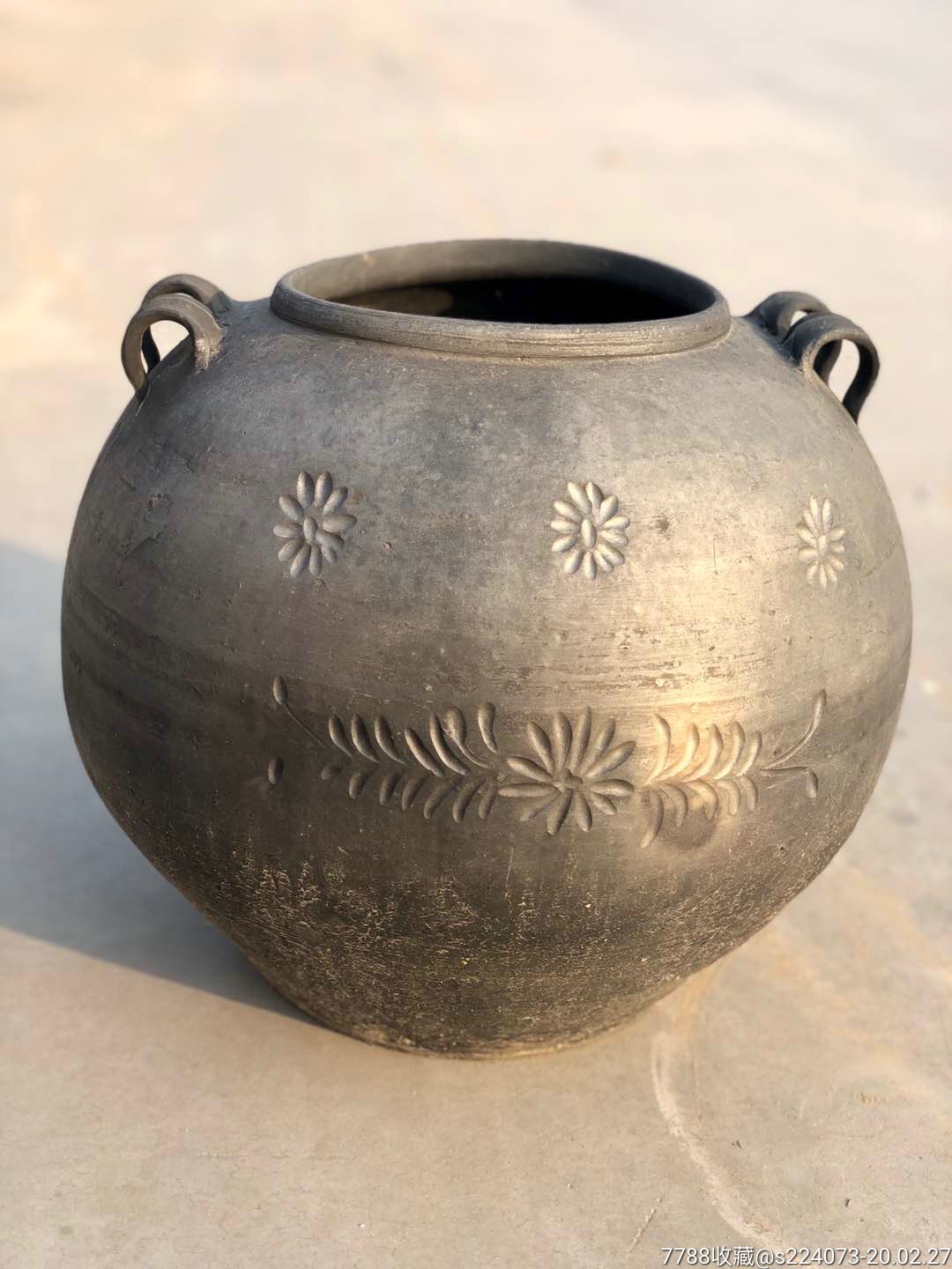 民国烧制陶缸,百姓家用,完整无残缺