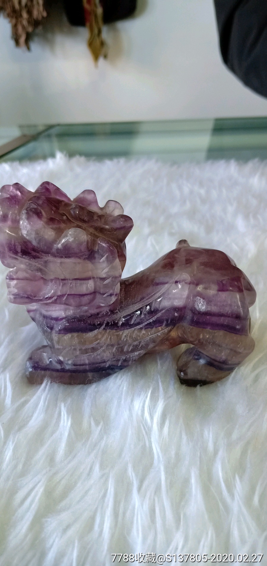 天然水晶貔貅雕件摆件紫水晶摆件保真水晶