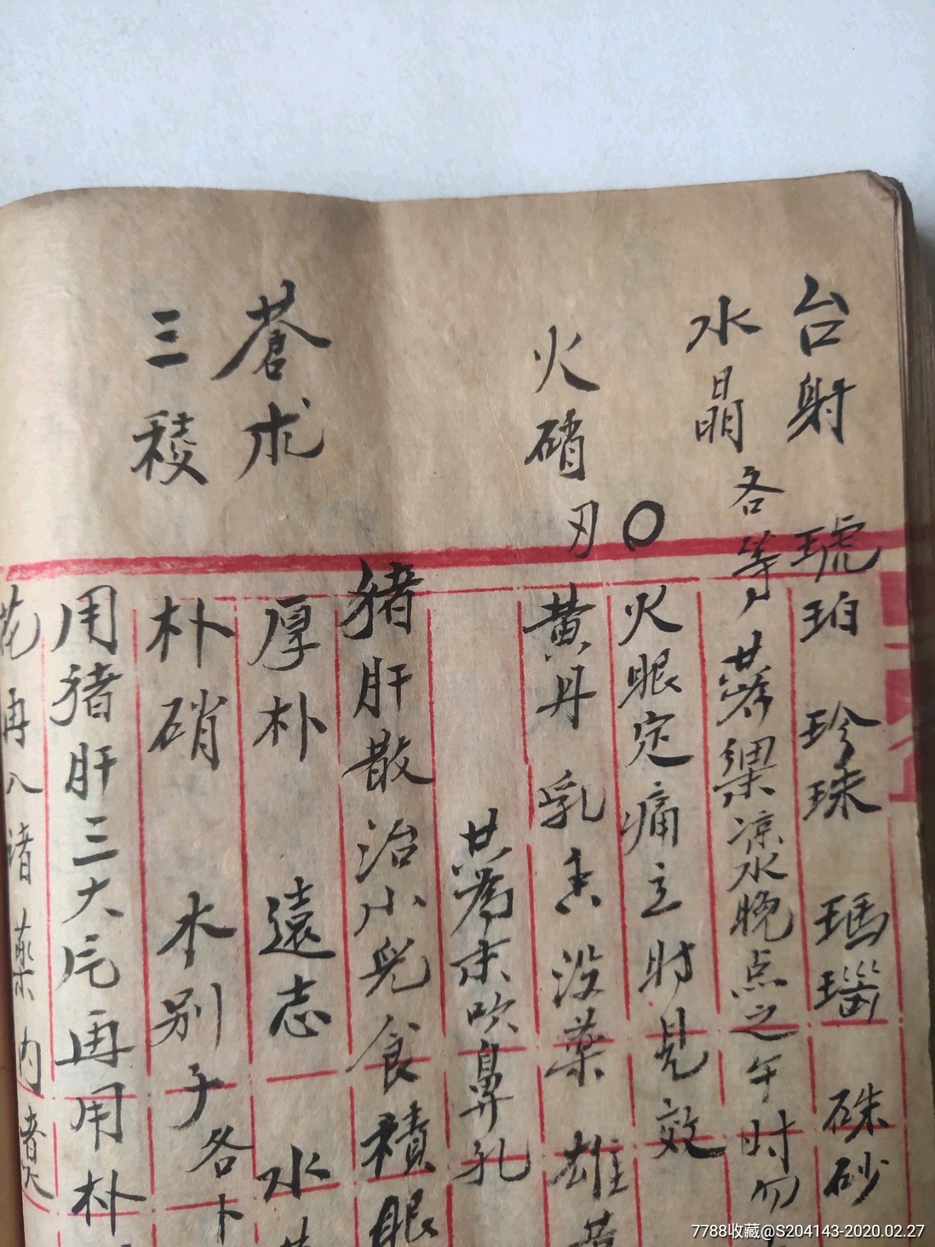 (秘方)民国手抄医书(孤本)共108页,主治【治瘤子膏