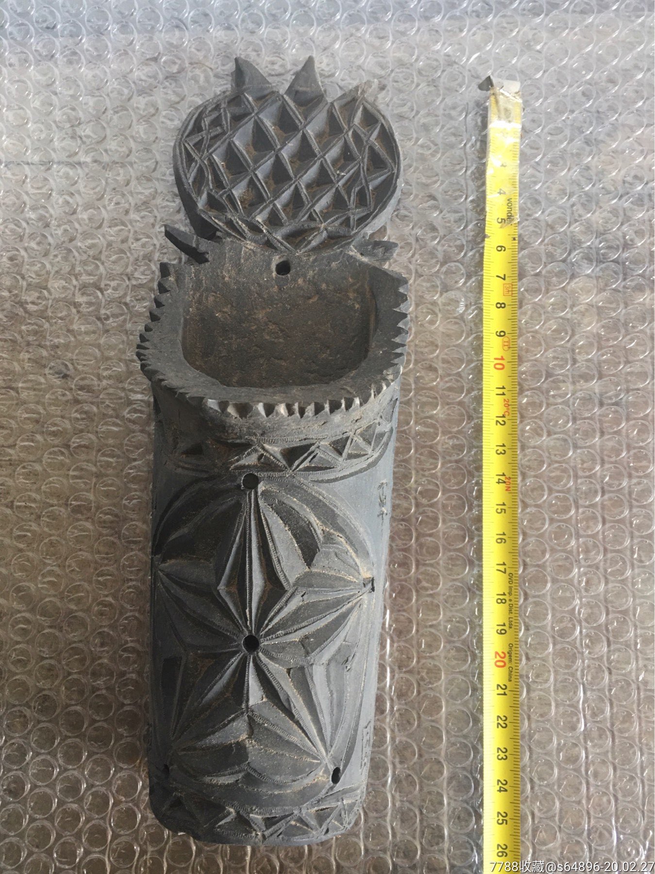 民国时期美工老黑陶筷子笼