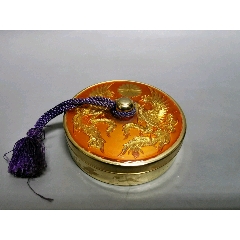 回流纯铜鎏金，七宝烧工艺，双凤图案，印泥盒(se71330286)_7788收藏__收藏热线