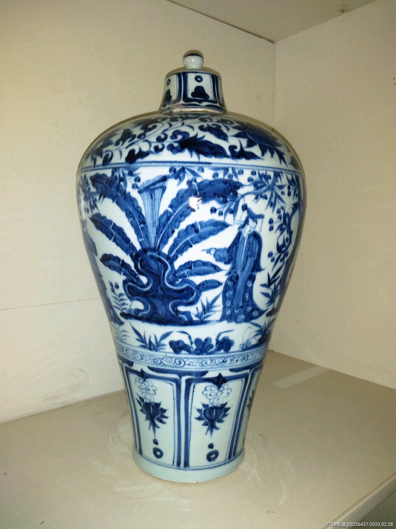 元青花西厢记"拷红"大梅瓶