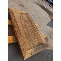 精品老榆木风化大台面一块，纹理清晰漂亮，全榫卯结构，已清洗打磨干净，入手即用。(se71331737)_7788收藏__收藏热线