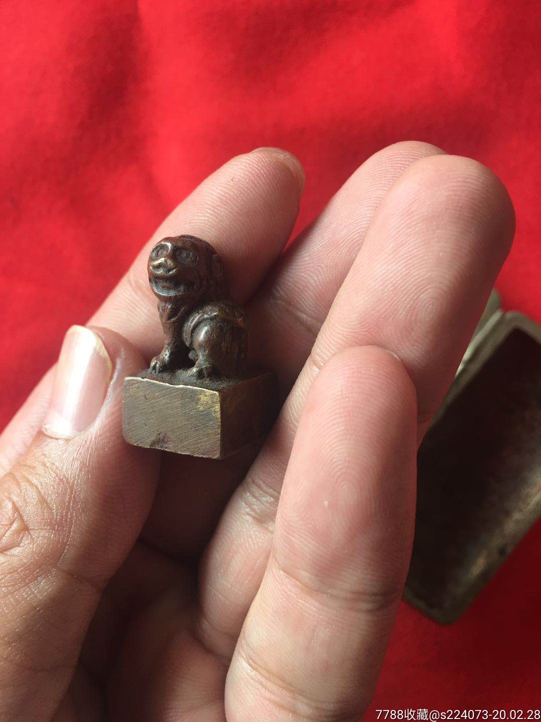 清代铜狮子老印章一个品相好纯手工雕刻造型精美未使用喜欢的朋友可