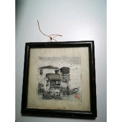 水墨画带框江南水乡(se71342323)_7788收藏__收藏热线