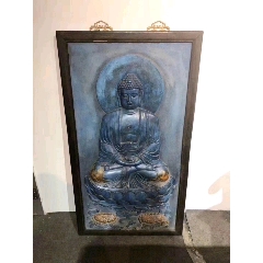 村里收来青金石释加牟尼佛像唐卡，雕刻栩栩如生，开脸慈祥，包浆老道，保存完好，包老(se71342579)_7788收藏__收藏热线