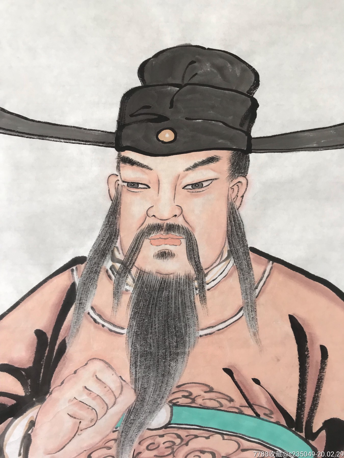 国画民族英雄文天祥像