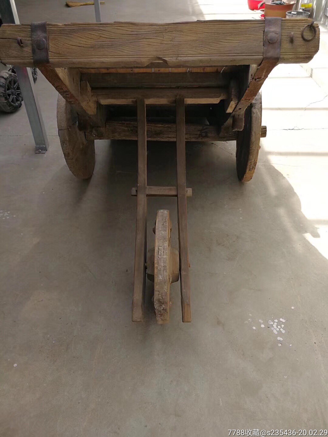 明代大山深处农家田园劳作运输农作物的工具,大车,榆木